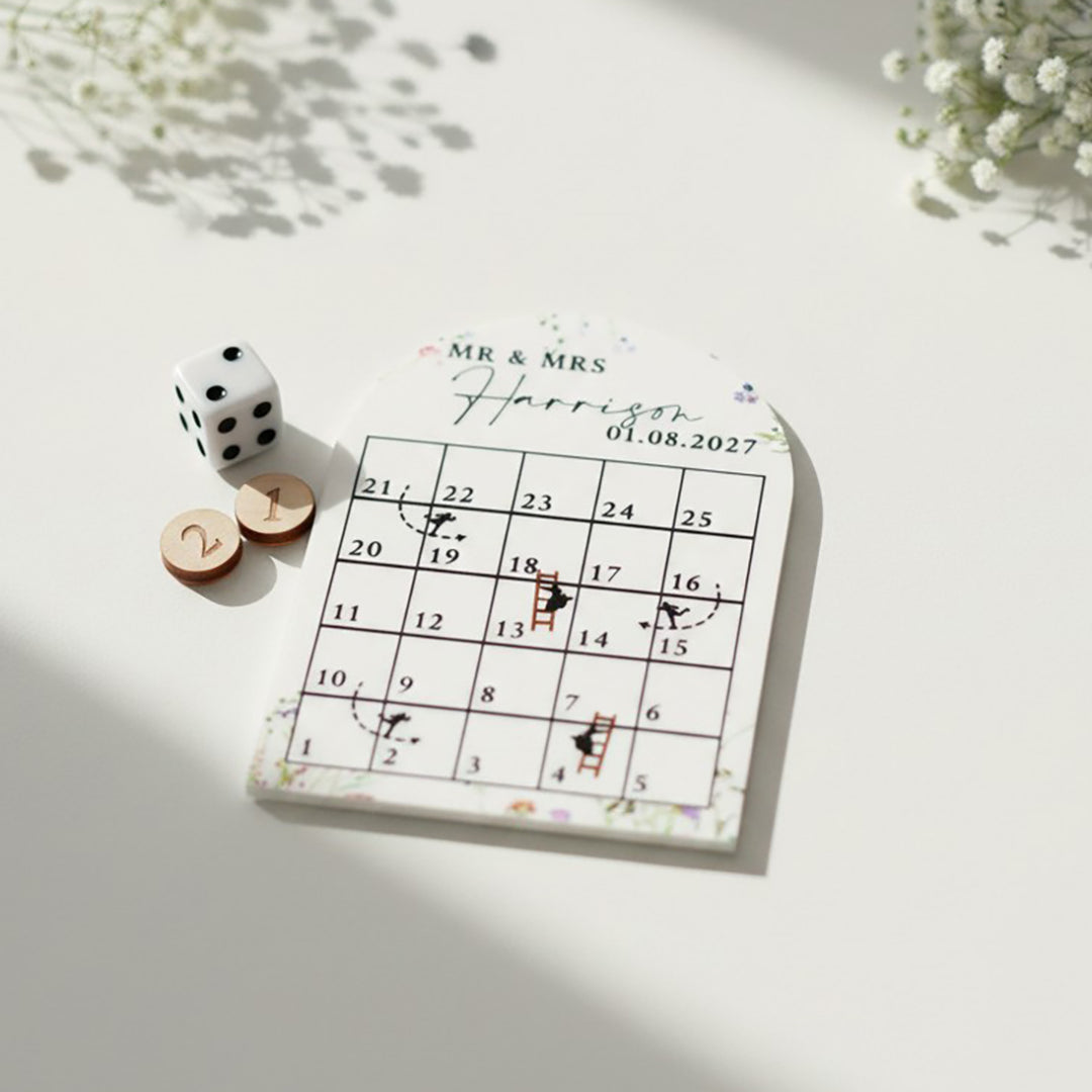 Watercolour Wildflower Wedding Games for Guests
