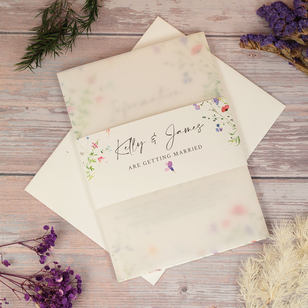 Watercolour Wildflower Invitation Sample