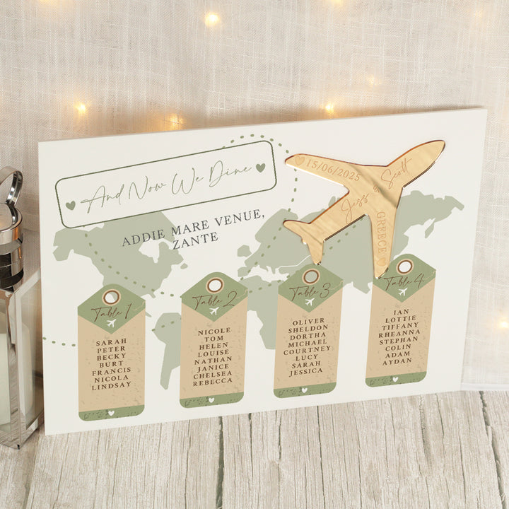 World Map Destination Wedding Acrylic Table Plan-Weddings by Lumi