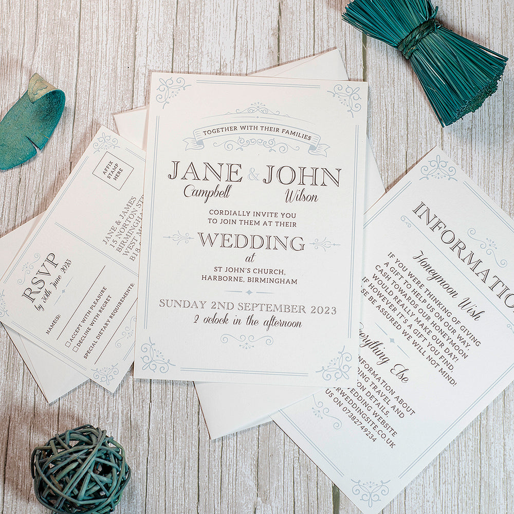 Elegance A5 Postcard Invitation-Weddings by Lumi