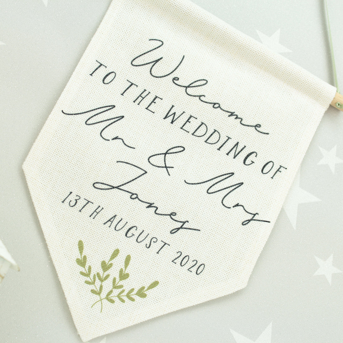 Welcome to the Wedding Hanging Flag Sign-Weddings by Lumi
