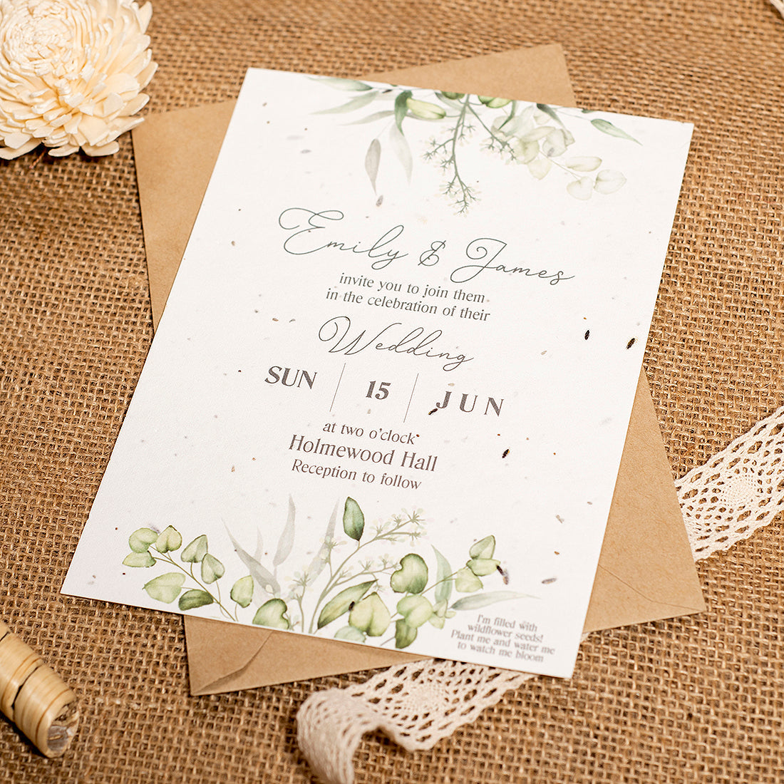 Eucalyptus Invitation Sample-Weddings by Lumi