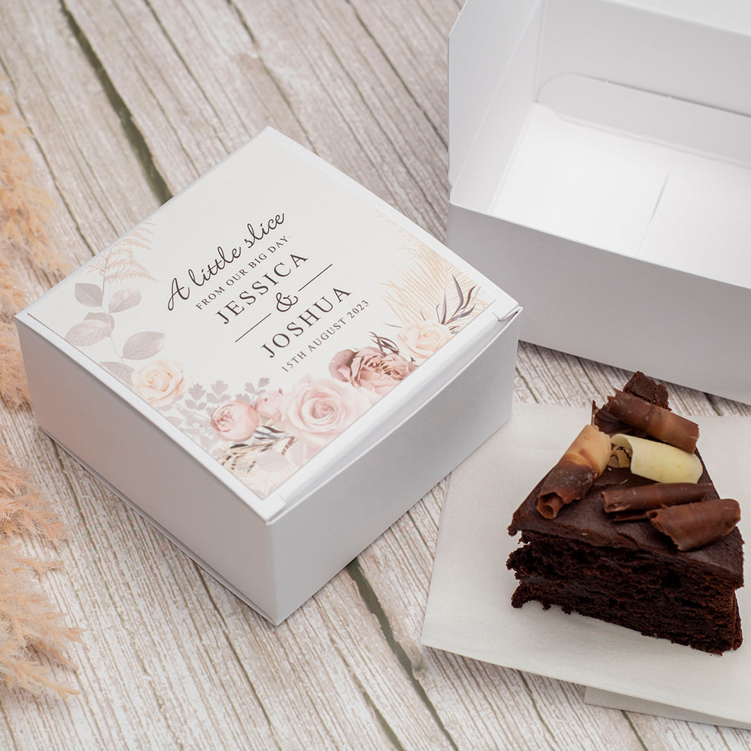 Blush Flowers Cake Box-Weddings by Lumi