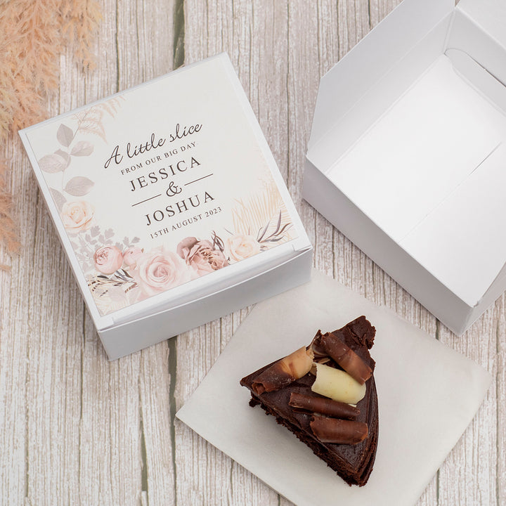 Blush Flowers Cake Box-Weddings by Lumi