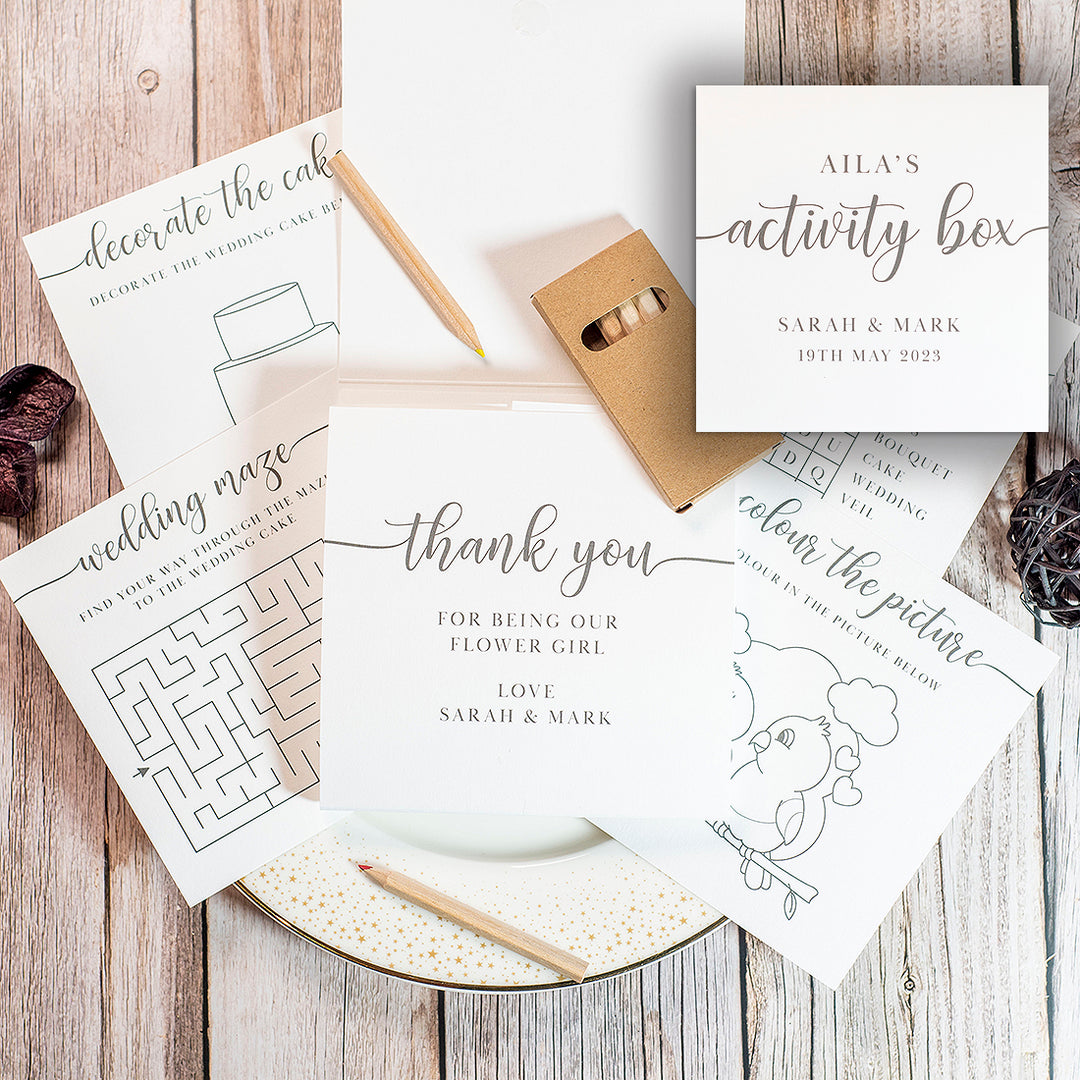 Classic Script Children's Wedding Activity Pack-Weddings by Lumi