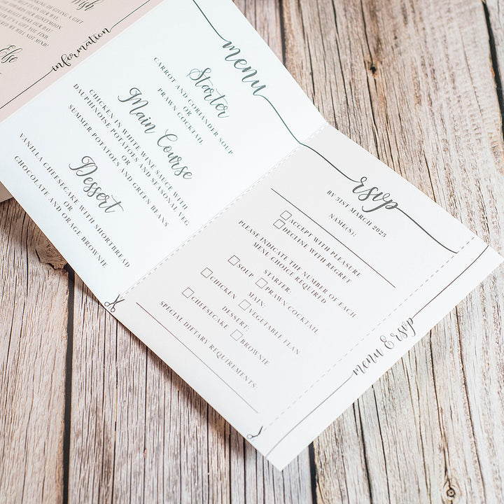 Classic Script Concertina Wedding Invitation-Weddings by Lumi