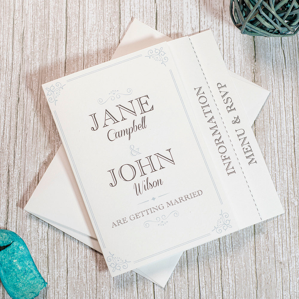 Elegance Concertina Wedding Invitation-Weddings by Lumi