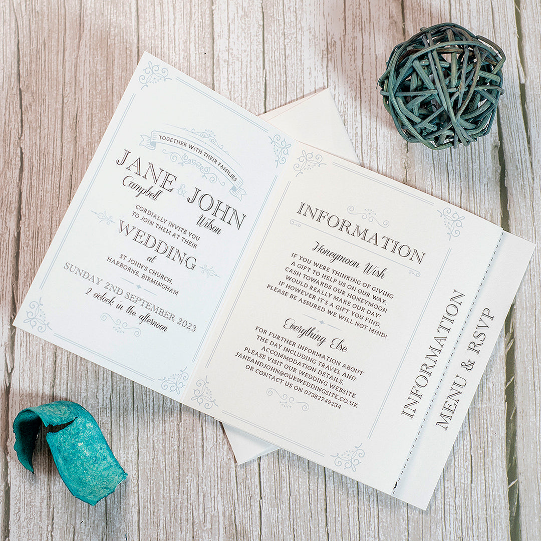 Elegance Concertina Wedding Invitation-Weddings by Lumi
