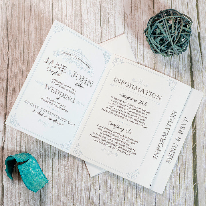 Elegance Concertina Wedding Invitation-Weddings by Lumi