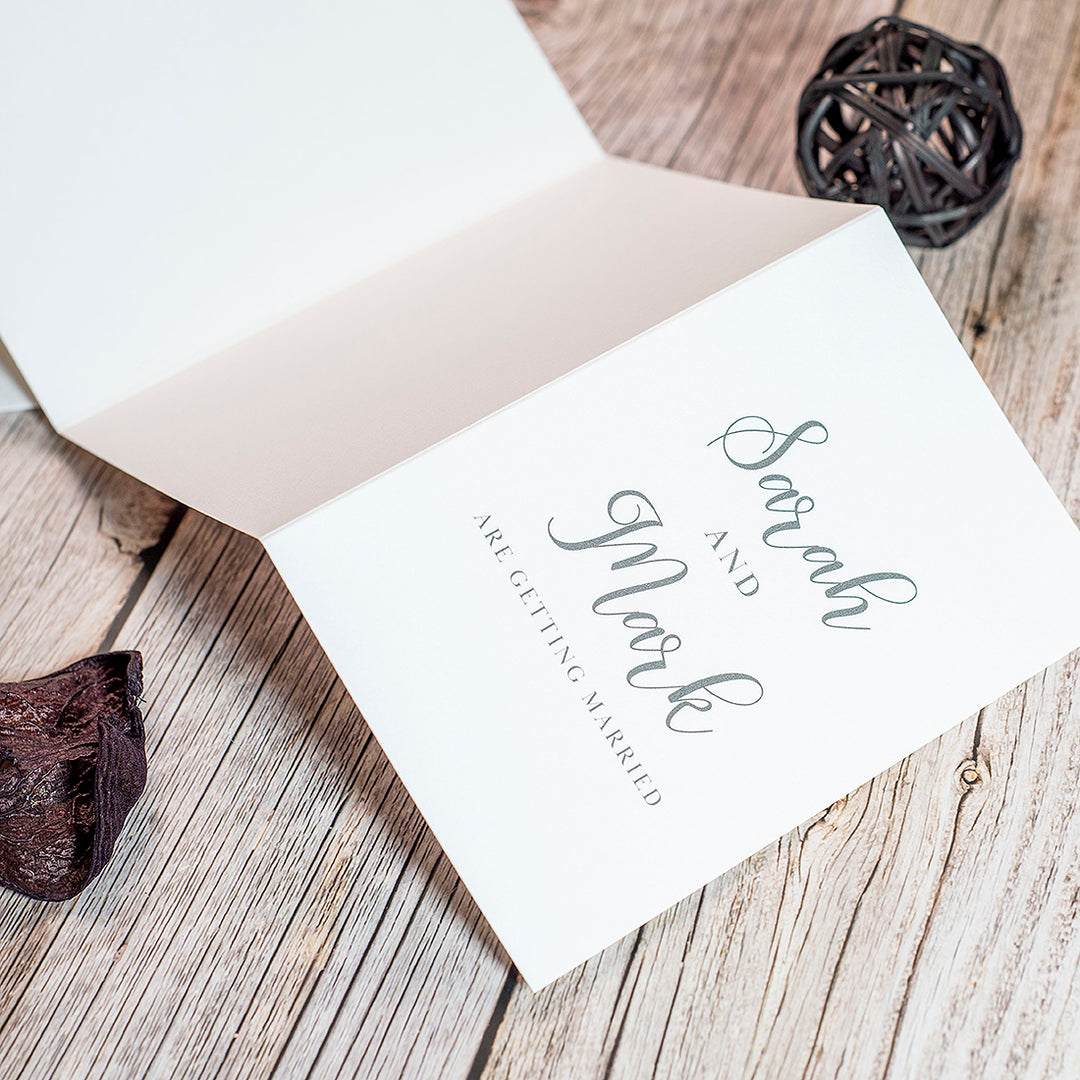 Classic Script Concertina Wedding Invitation-Weddings by Lumi