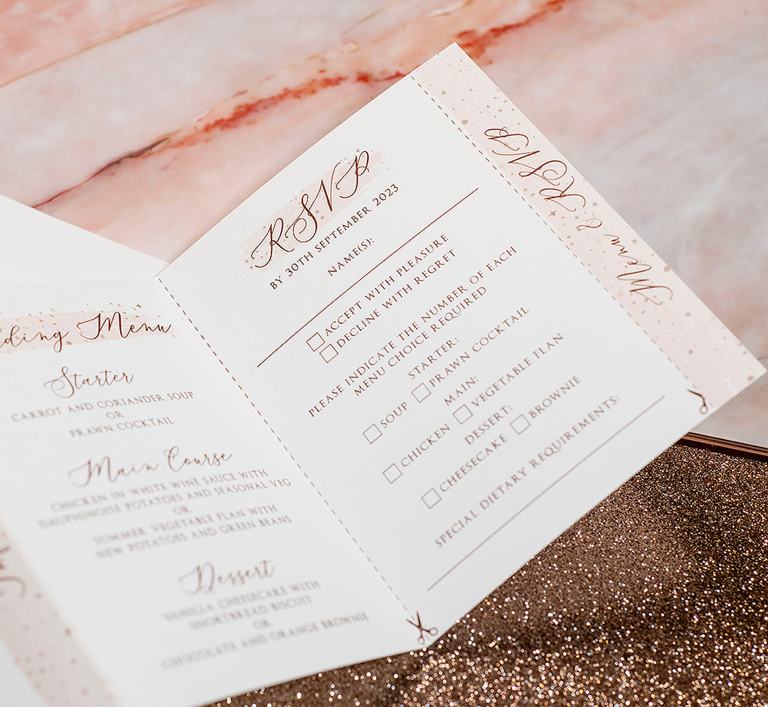 Sparkly Circle Concertina Wedding Invitation-Weddings by Lumi