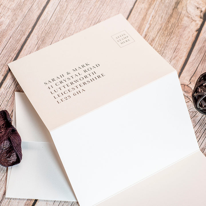Classic Script Concertina Wedding Invitation-Weddings by Lumi