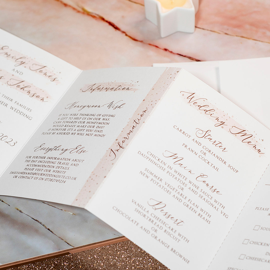 Sparkly Circle Concertina Wedding Invitation-Weddings by Lumi
