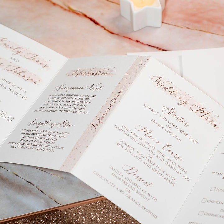 Sparkly Circle Concertina Wedding Invitation-Weddings by Lumi