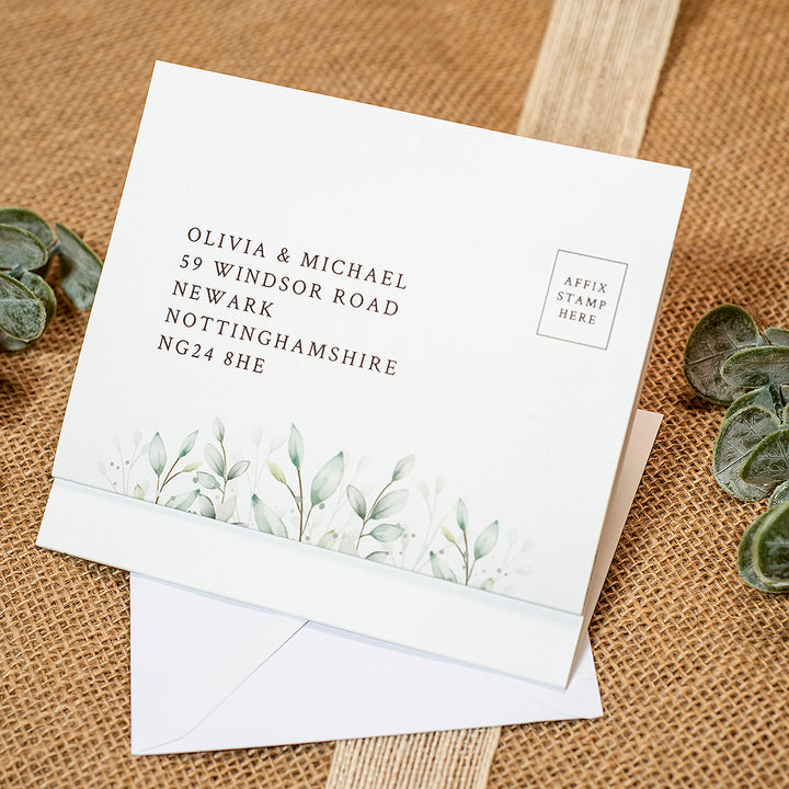 Botanical Wreath Concertina Wedding Invitation-Weddings by Lumi