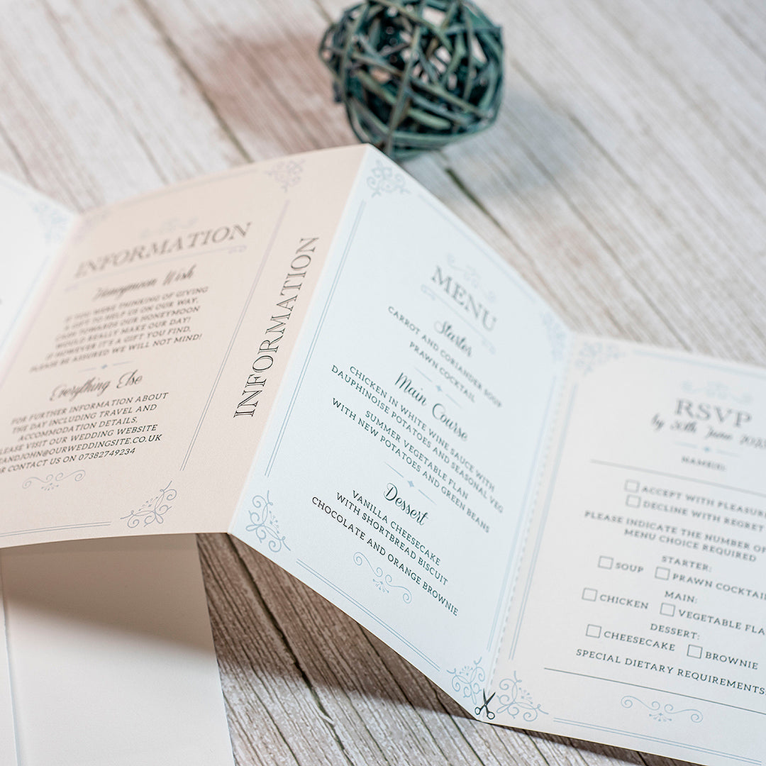 Elegance Concertina Wedding Invitation-Weddings by Lumi