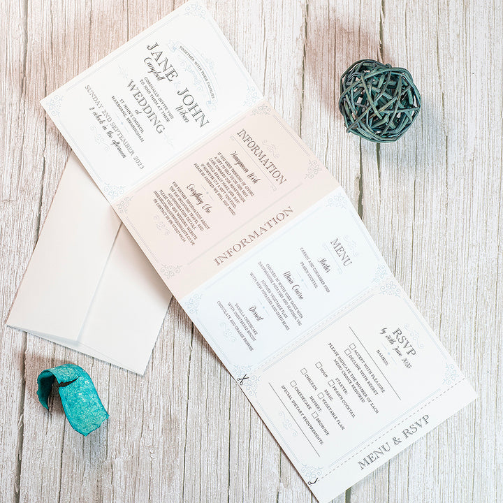 Elegance Concertina Wedding Invitation-Weddings by Lumi