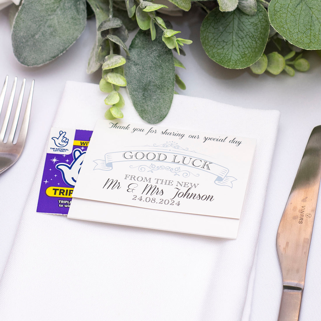 Elegance Lottery Ticket Scratch Card Wallet Wedding Favours-Weddings by Lumi