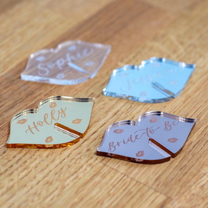 Acrylic Lips Hen Party Birthday Wine Glass Charm-Weddings by Lumi