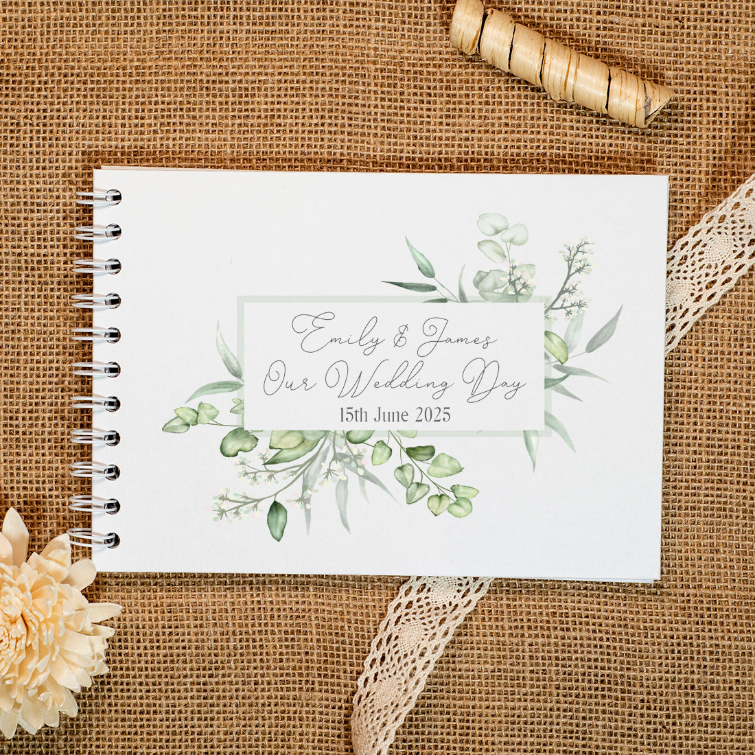 Eucalyptus Wedding Guest Book-Weddings by Lumi