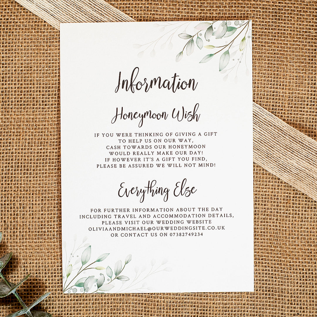 Botanical Wreath A5 Postcard Invitation-Weddings by Lumi
