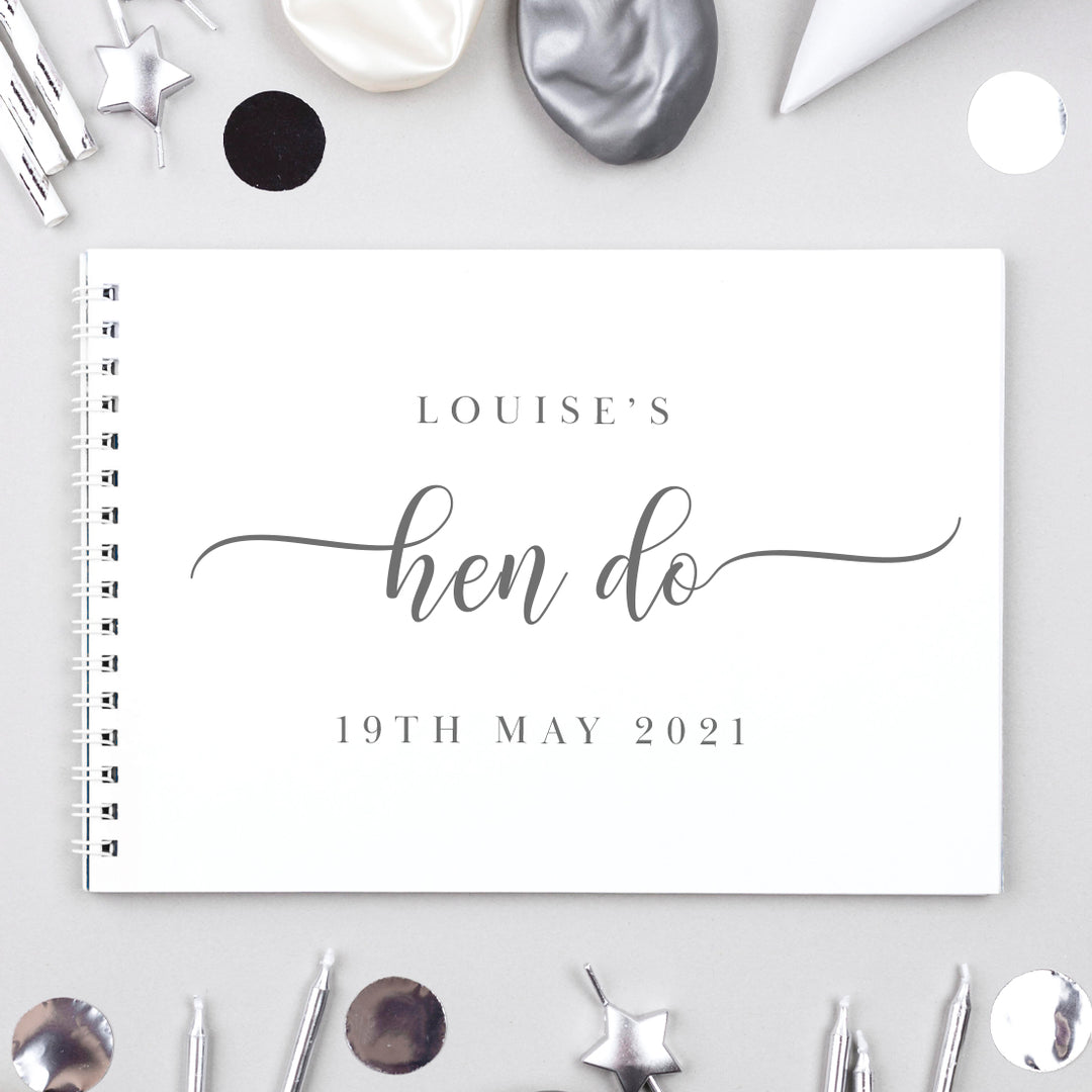 Hen Do Classic Design Guest Book Scrapbook-Weddings by Lumi