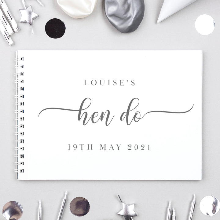 Hen Do Classic Design Guest Book Scrapbook-Weddings by Lumi