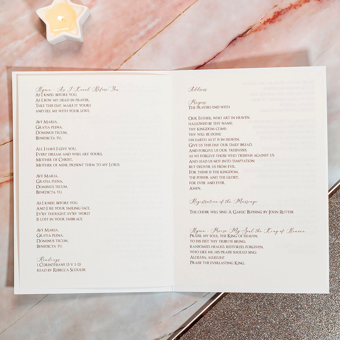 Wedding Order of Service – Weddings by Lumi