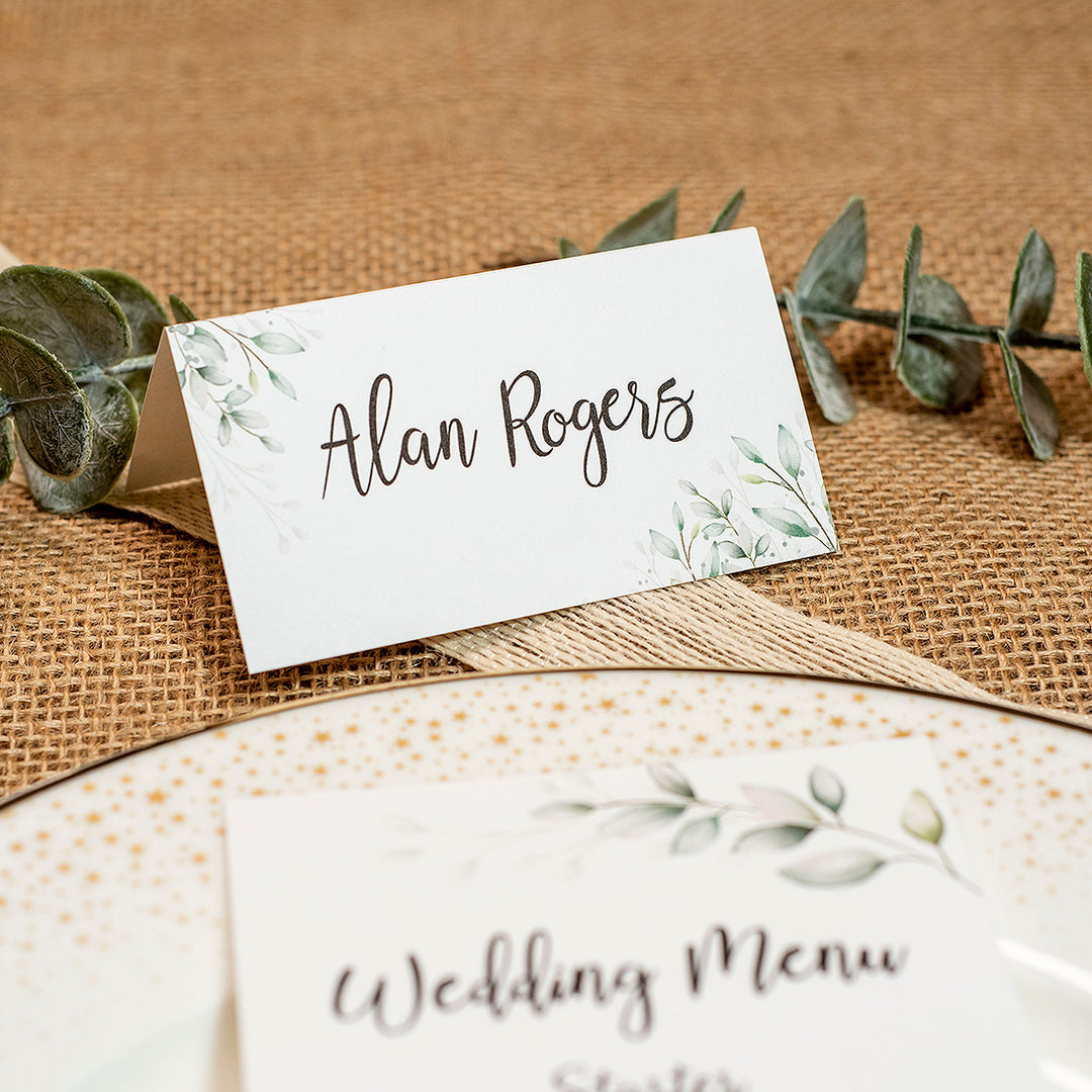 Botanical Wreath Place Card-Weddings by Lumi