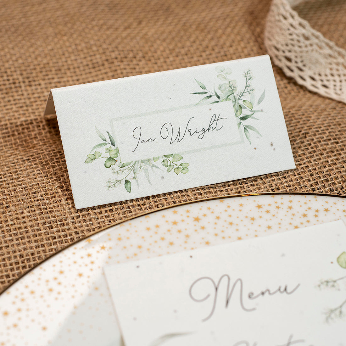 Eucalyptus Plantable Wildflower Place Card-Weddings by Lumi
