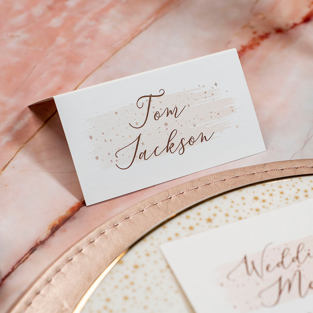 Sparkly Circle Place Card-Weddings by Lumi