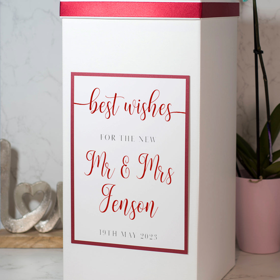 Classic Script Wedding Card Post Box – Weddings by Lumi