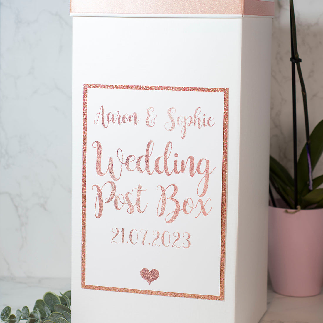 Rose Gold Wedding Post Box-Weddings by Lumi