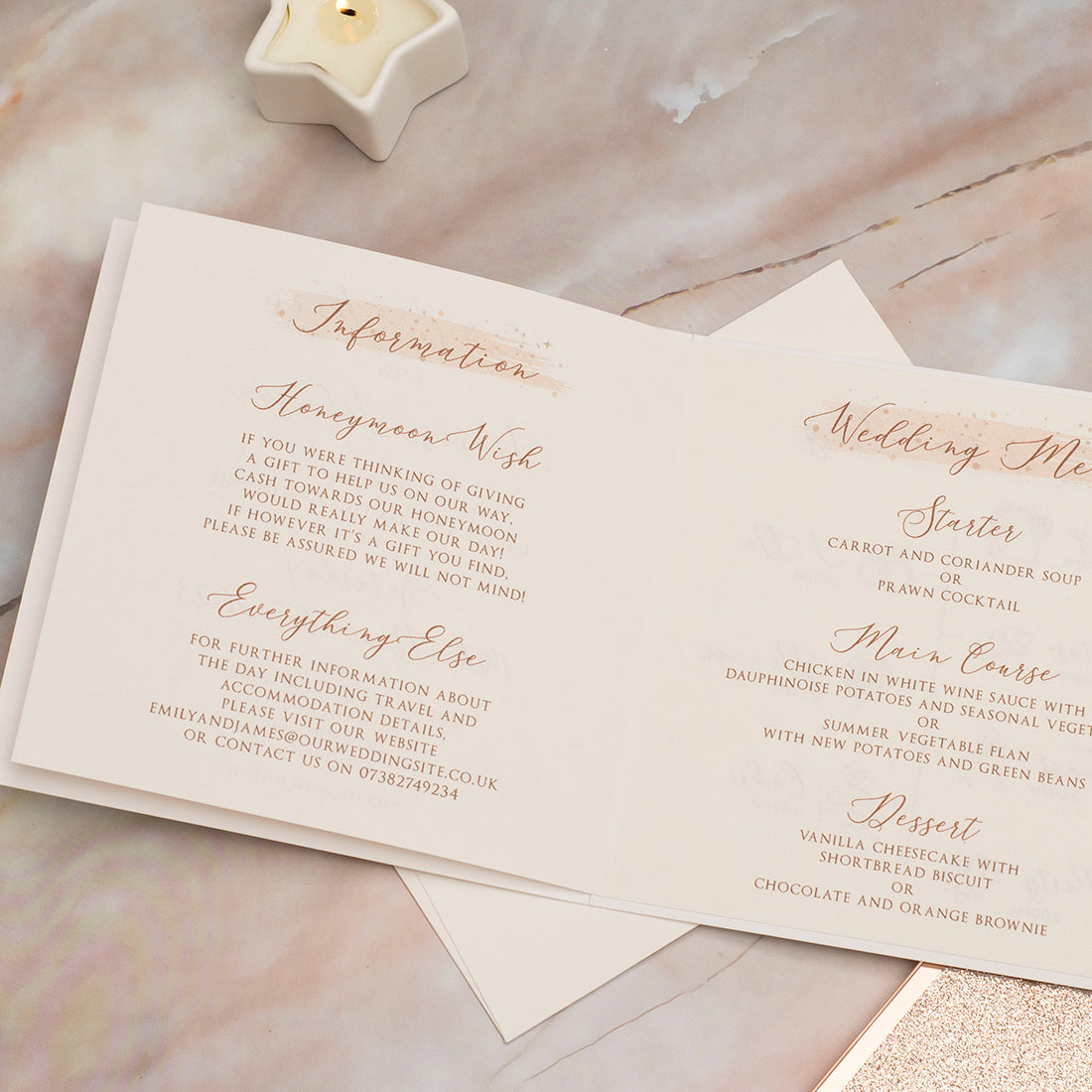 Sparkly Circle Single Fold Invitation-Weddings by Lumi