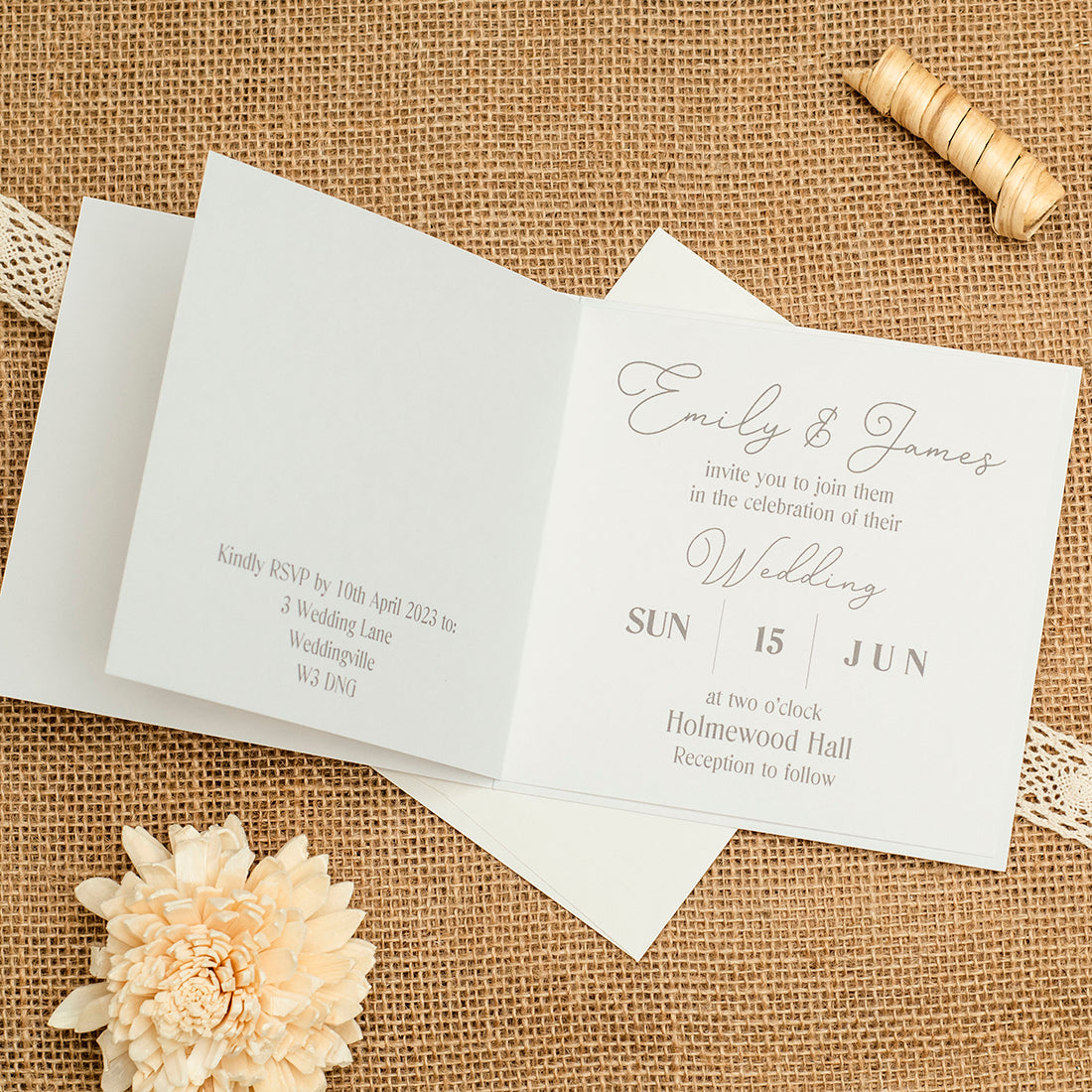 Eucalyptus Single Fold Invitation-Weddings by Lumi