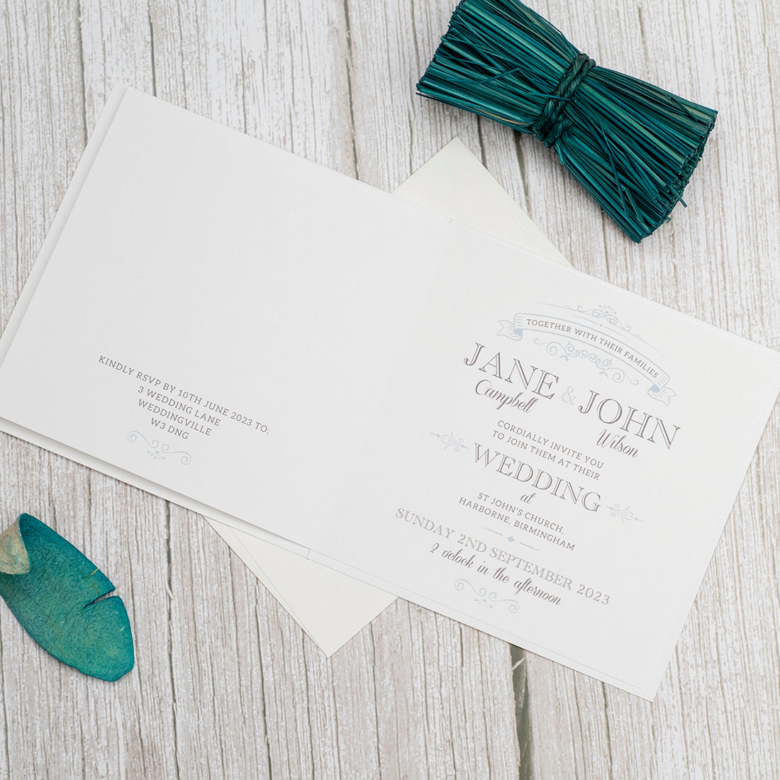Elegance Single Fold Invitation-Weddings by Lumi