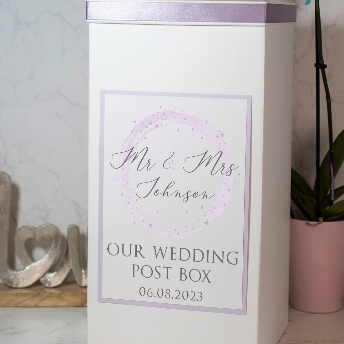 Sparkly Circle Wedding Card Post Box-Weddings by Lumi