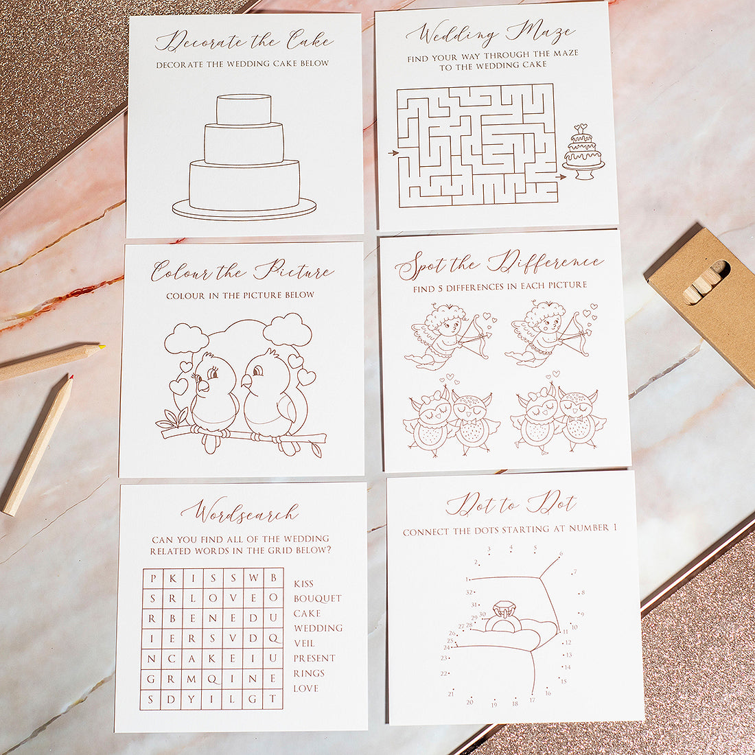 Sparkly Circle Children's Wedding Activity Pack-Weddings by Lumi