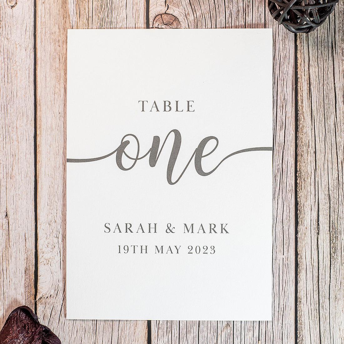 Classic Script Table Number/Name Card-Weddings by Lumi