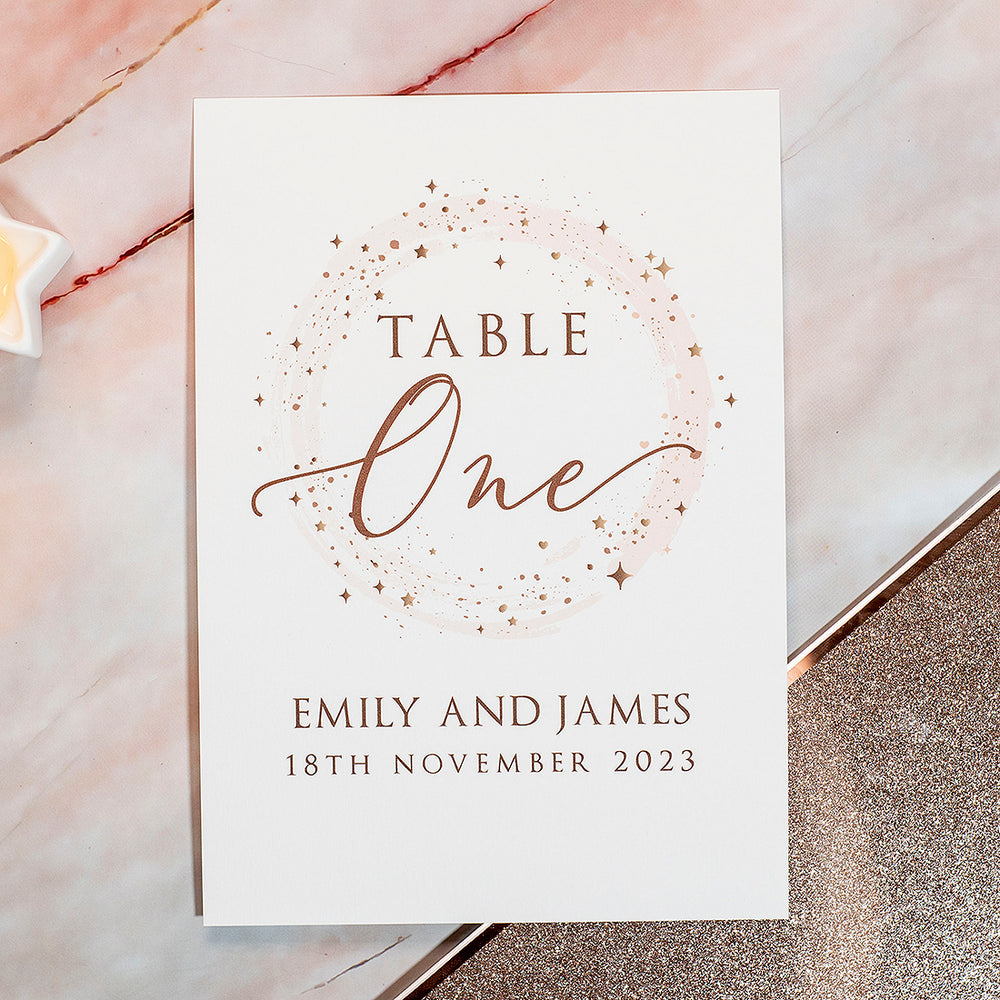 Sparkly Circle Table Number/Name Card-Weddings by Lumi