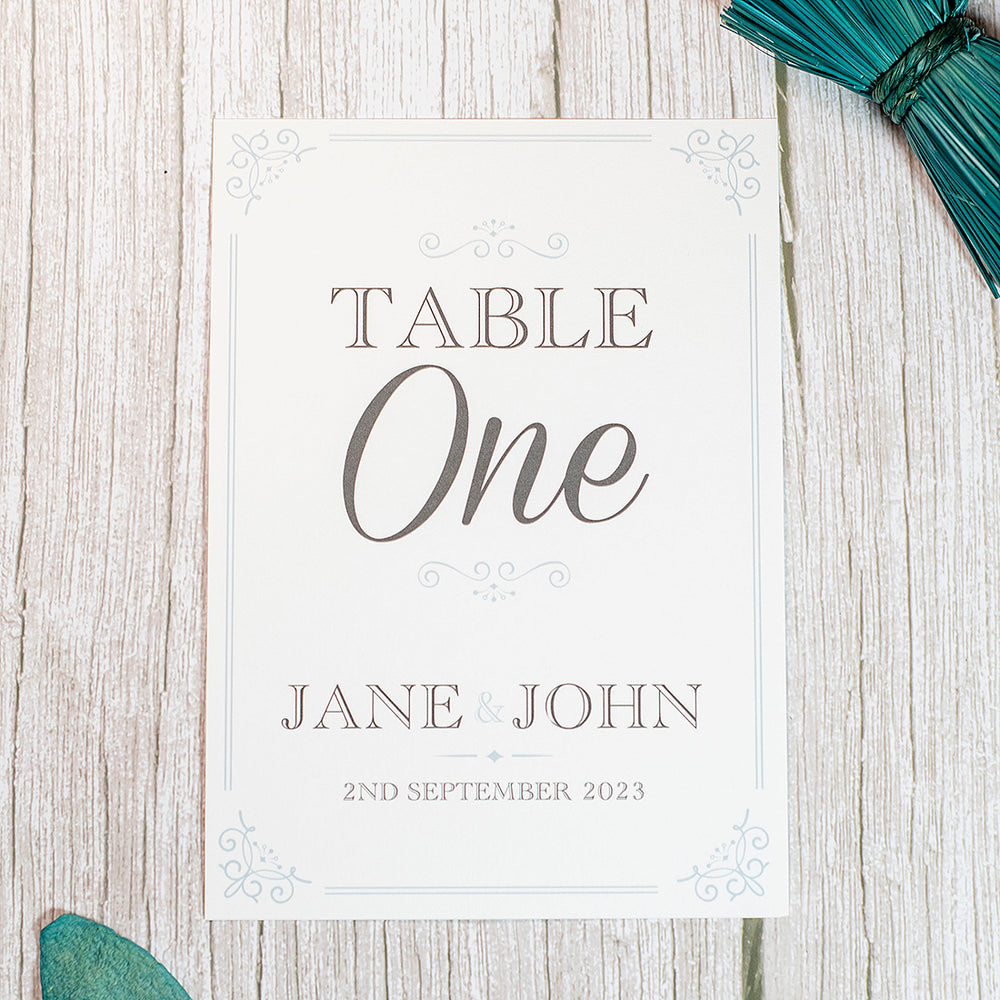 Elegance Table Number/Name Card-Weddings by Lumi