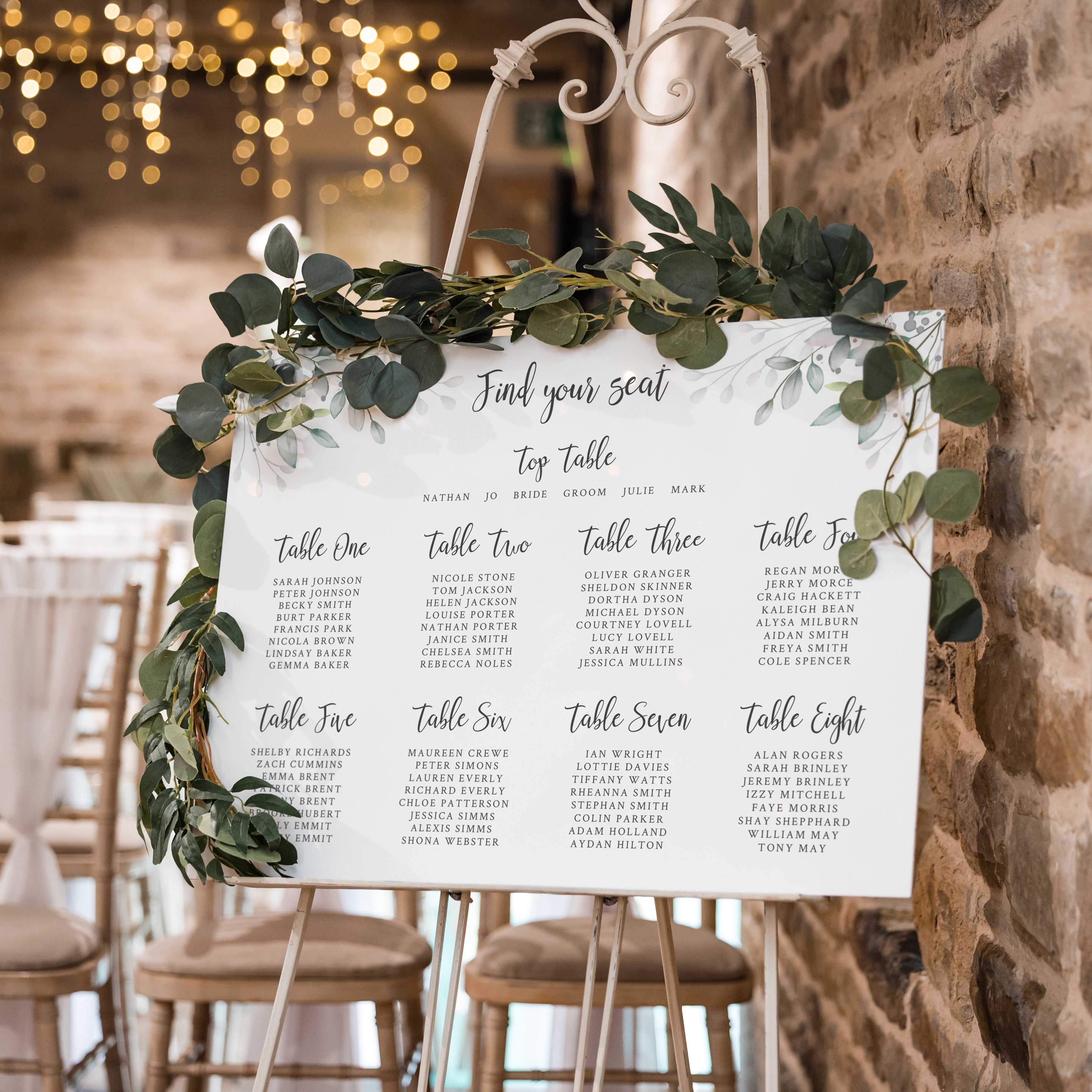 Botanical Wedding Table Seating Plan-Weddings by Lumi