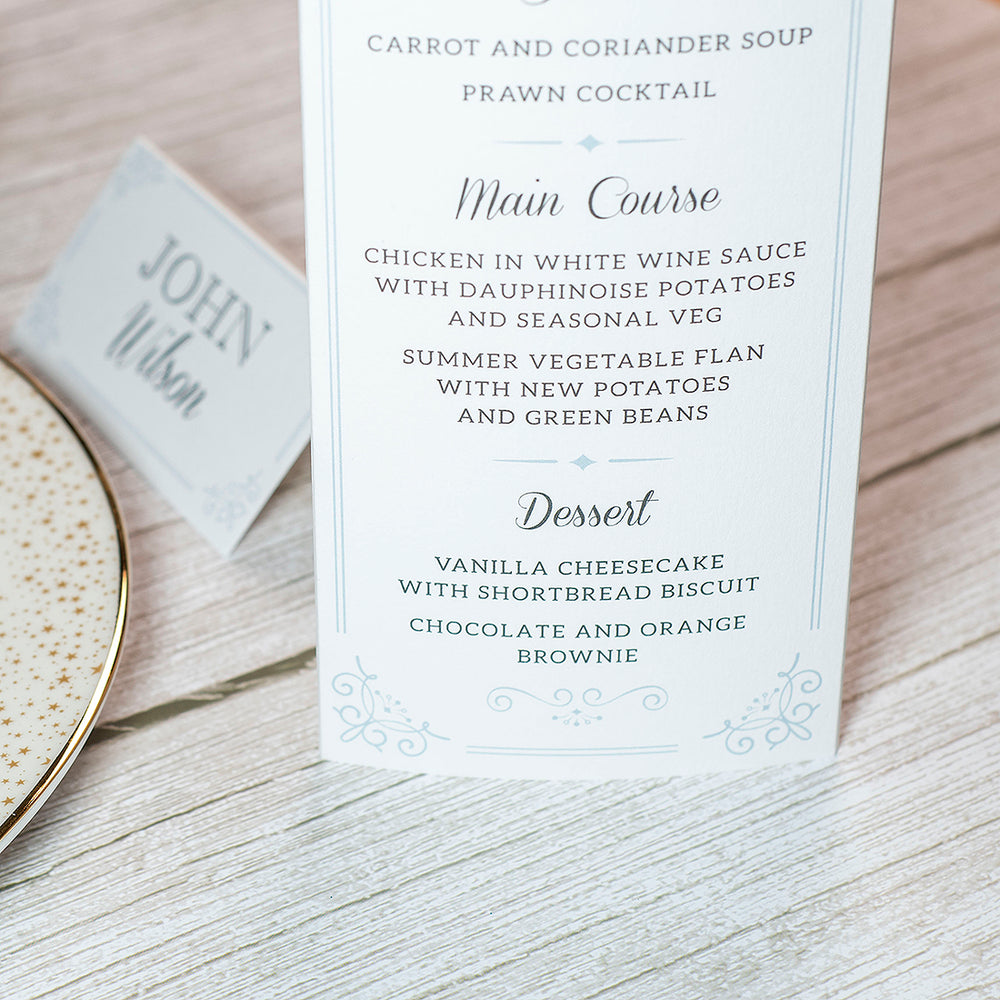 Elegance Tri-Fold Freestanding Menu-Weddings by Lumi