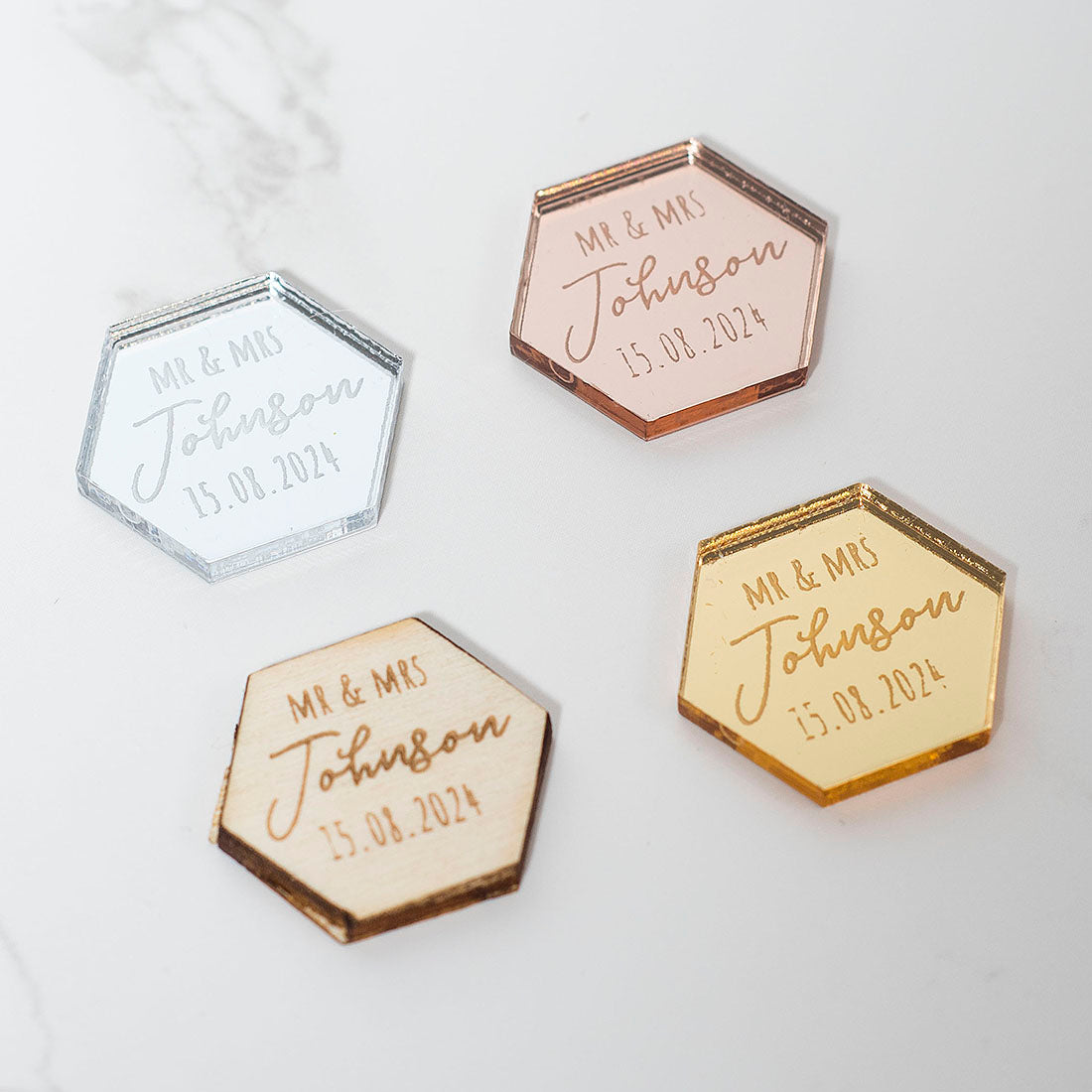 Hexagon Wedding Table Scatter Confetti Favour Decorations-Weddings by Lumi