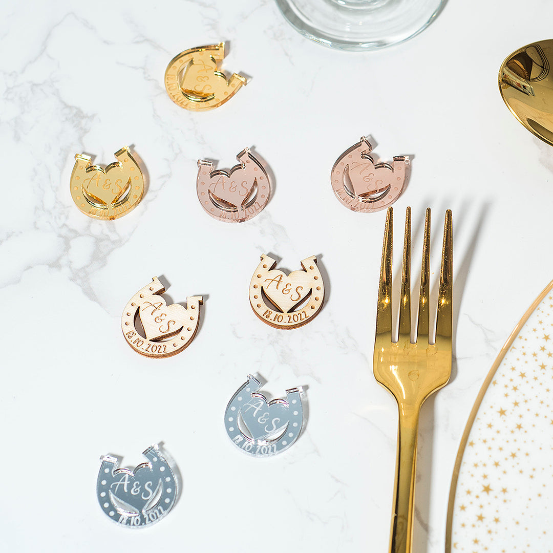 Horseshoe Wedding Table Scatter Confetti Favour Decorations-Weddings by Lumi