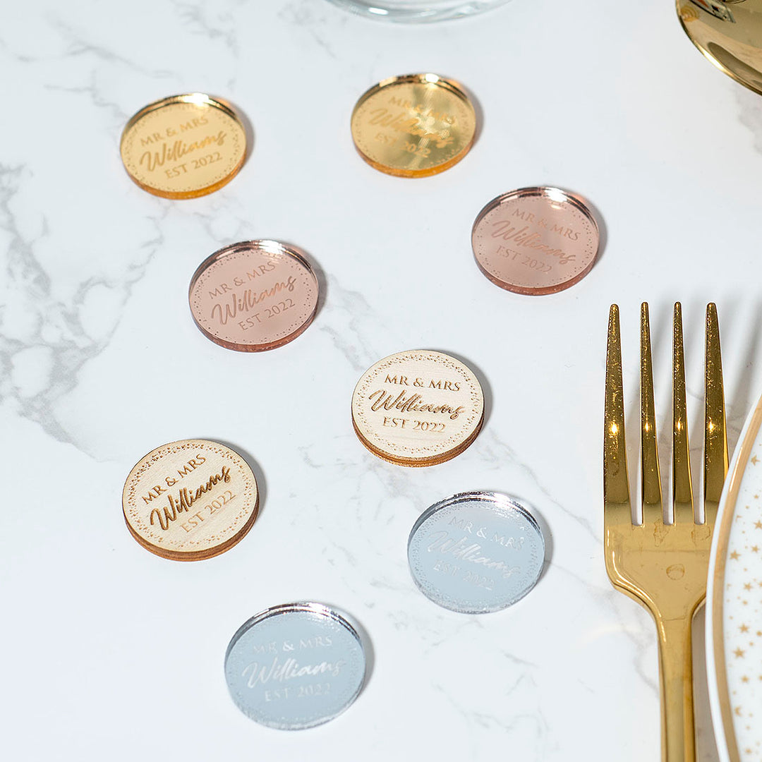 Sparkly Circle Wedding Table Scatter Confetti Favour Decorations-Weddings by Lumi