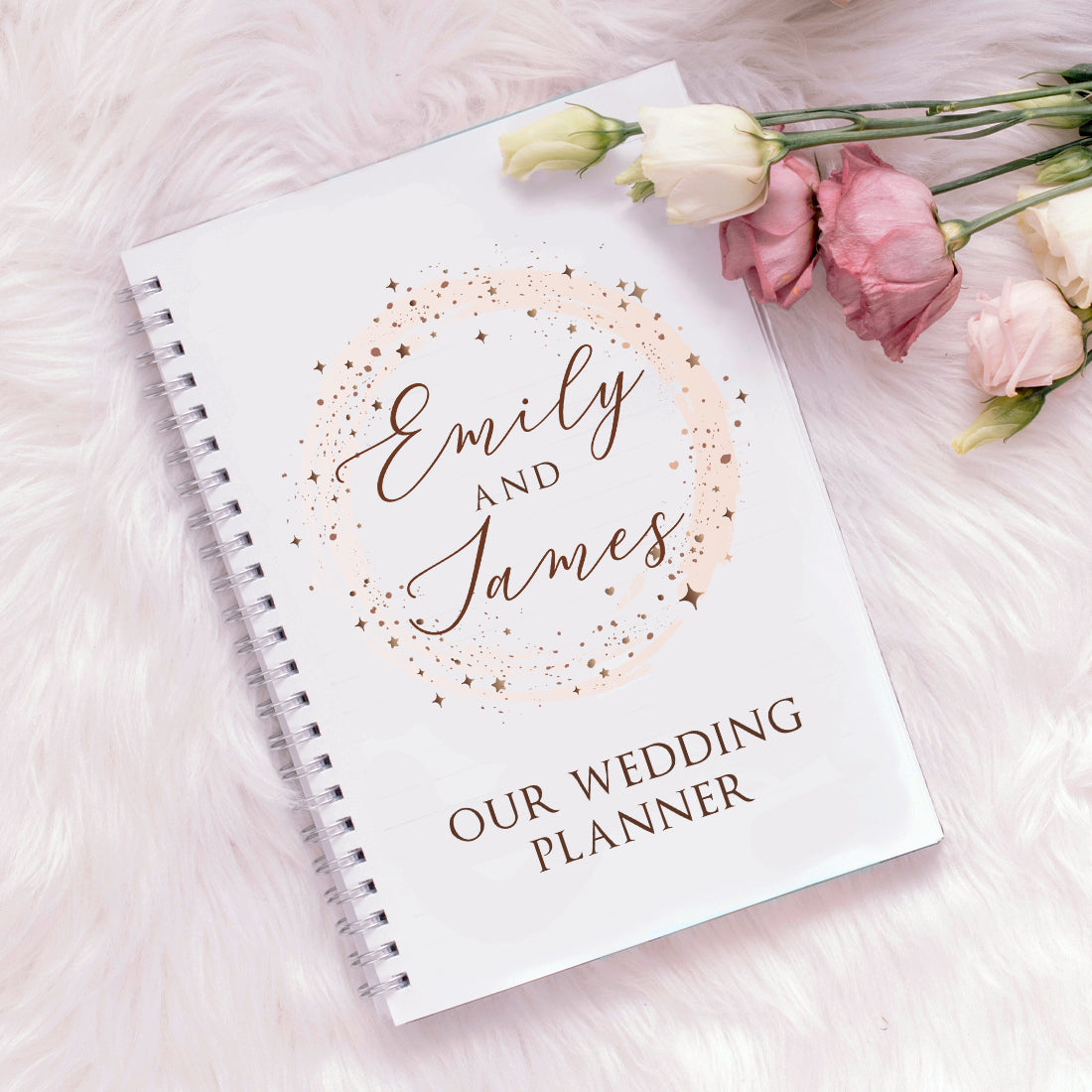 Sparkly Circle Wedding Planner Hardback Notebook-Weddings by Lumi