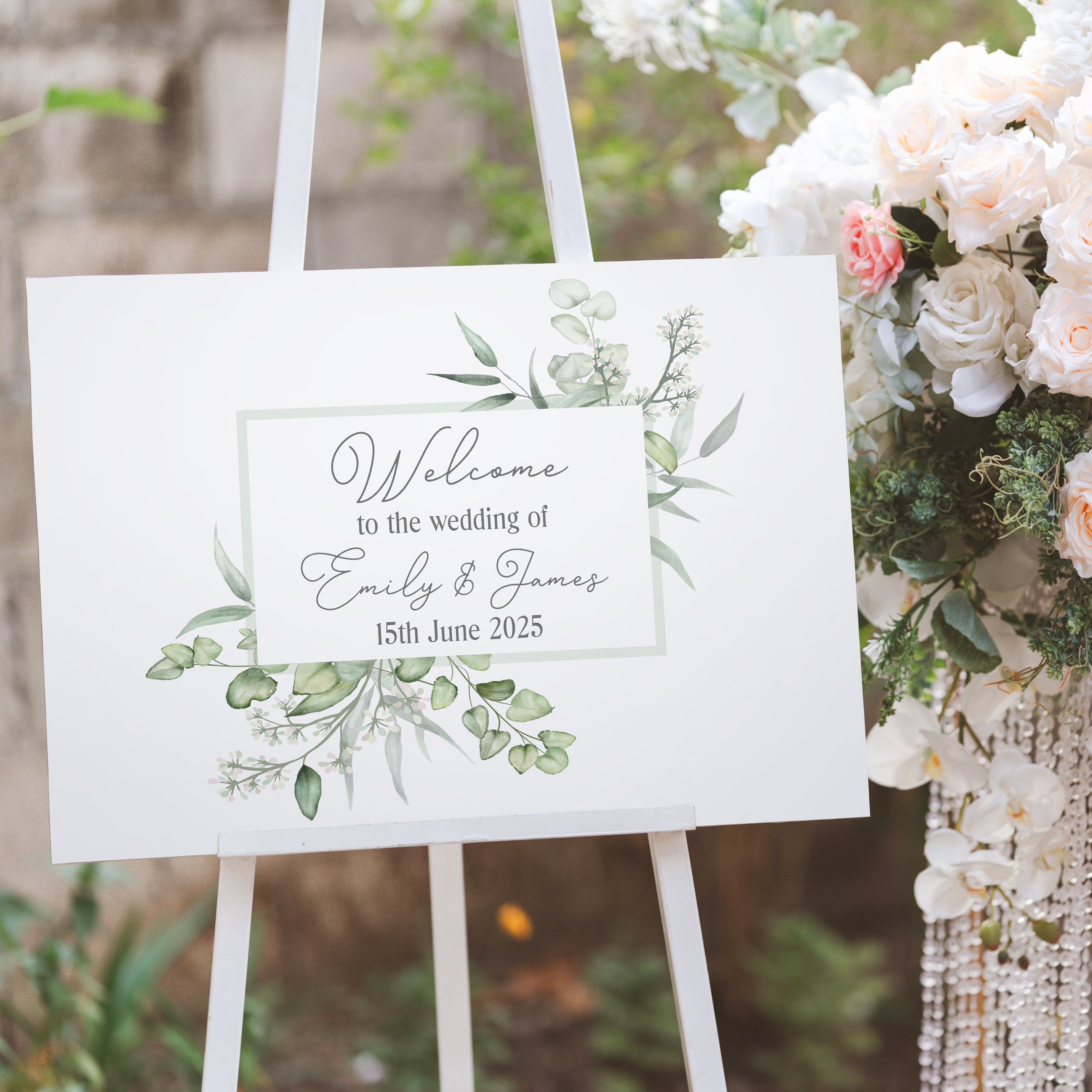 Eucalyptus Welcome to Our Wedding Sign-Weddings by Lumi