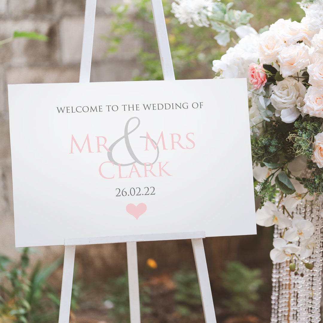 Love Heart Welcome to Our Wedding Sign-Weddings by Lumi