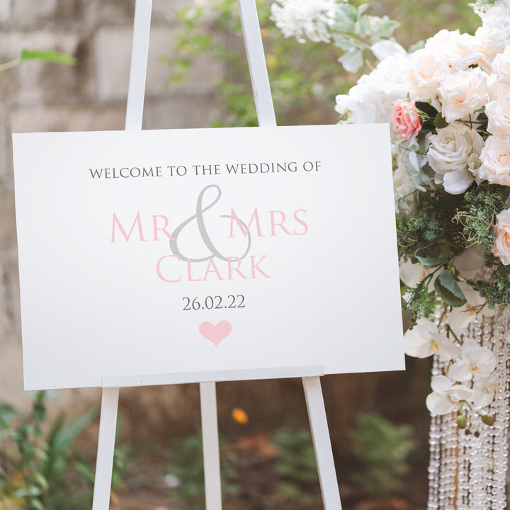 Love Heart Welcome to Our Wedding Sign-Weddings by Lumi